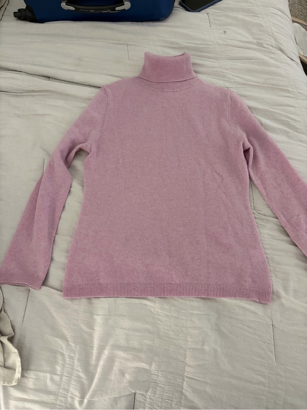 Purple 100% Cashmere Turtleneck Sweater - Women's Cozy Knit